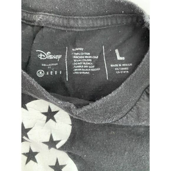 Neff Mickey Mouse Disney Tee T-Shirt Black Floral Cotton - Size Large - Picture 3 of 6
